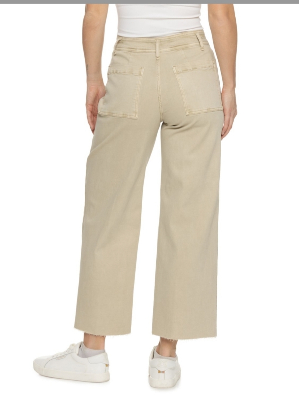 OAT New York High-Rise Wide-Leg Jeans in Light Beige 10/30